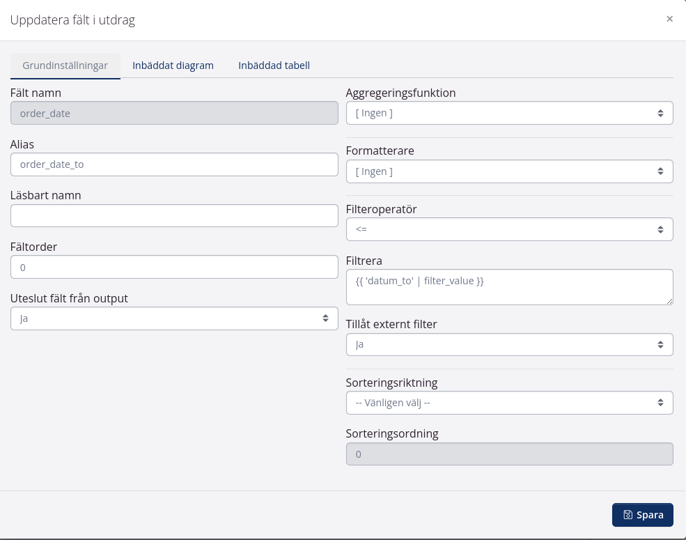 Datumfilter inställning 3